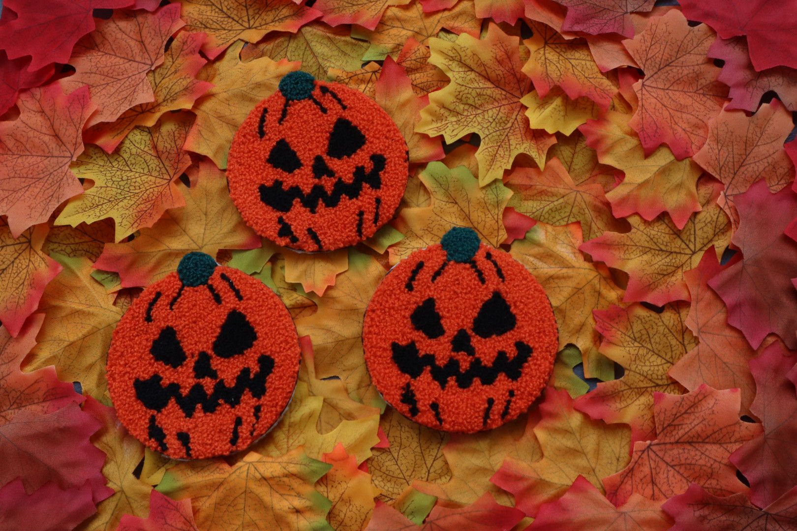 Mini pumpkin cup/car coaster x1