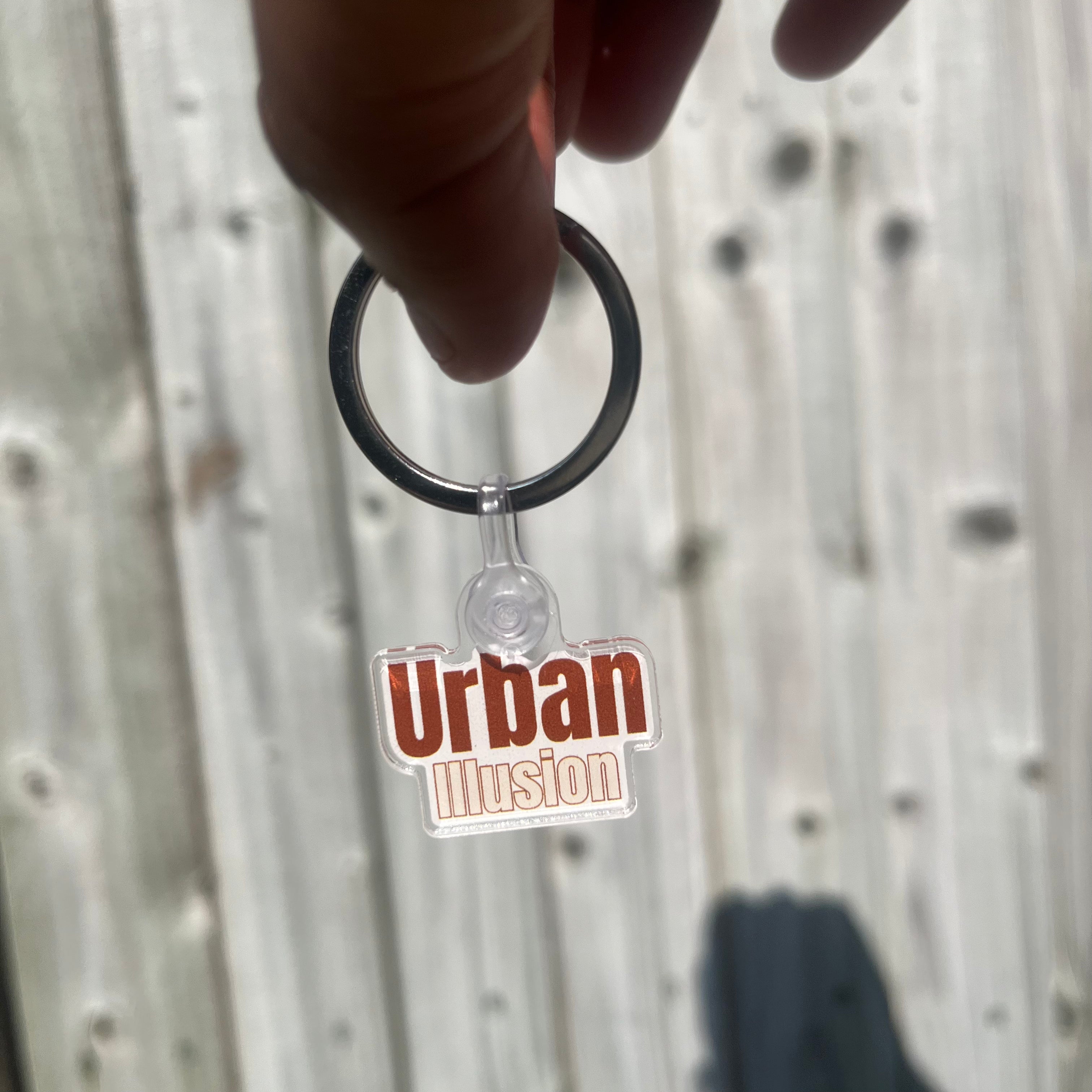 Urban illusion keyring