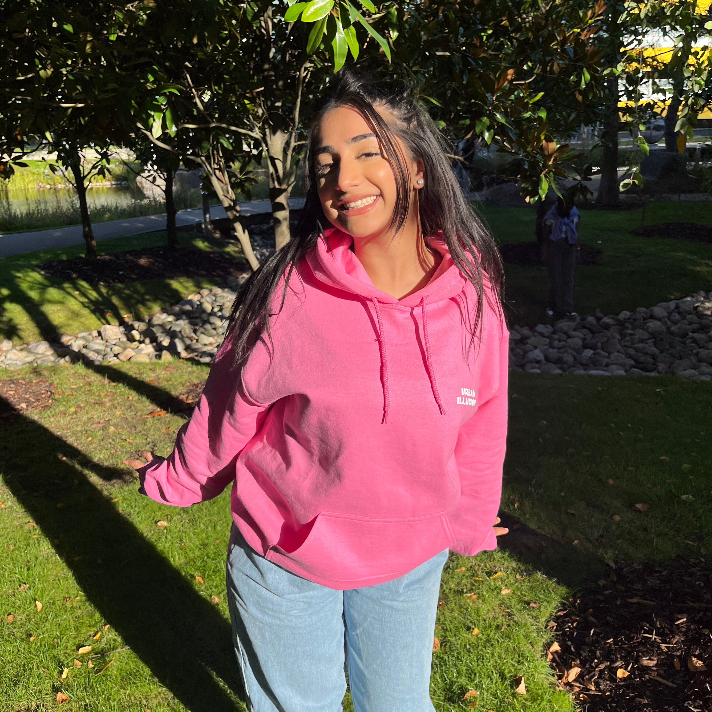 Azalea pink the world is better with YOU in it hoodie