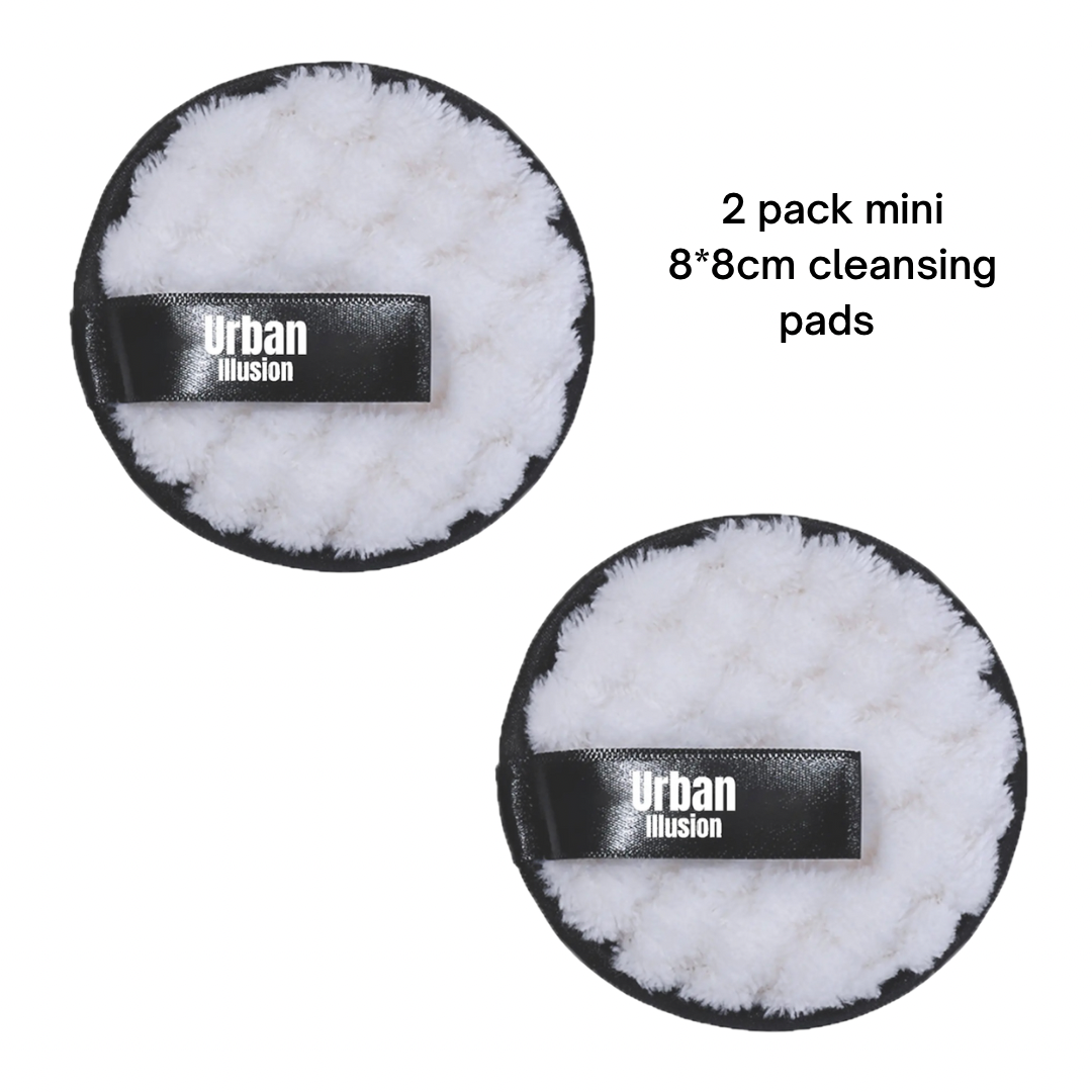 2 mini reusable makeup removal pads