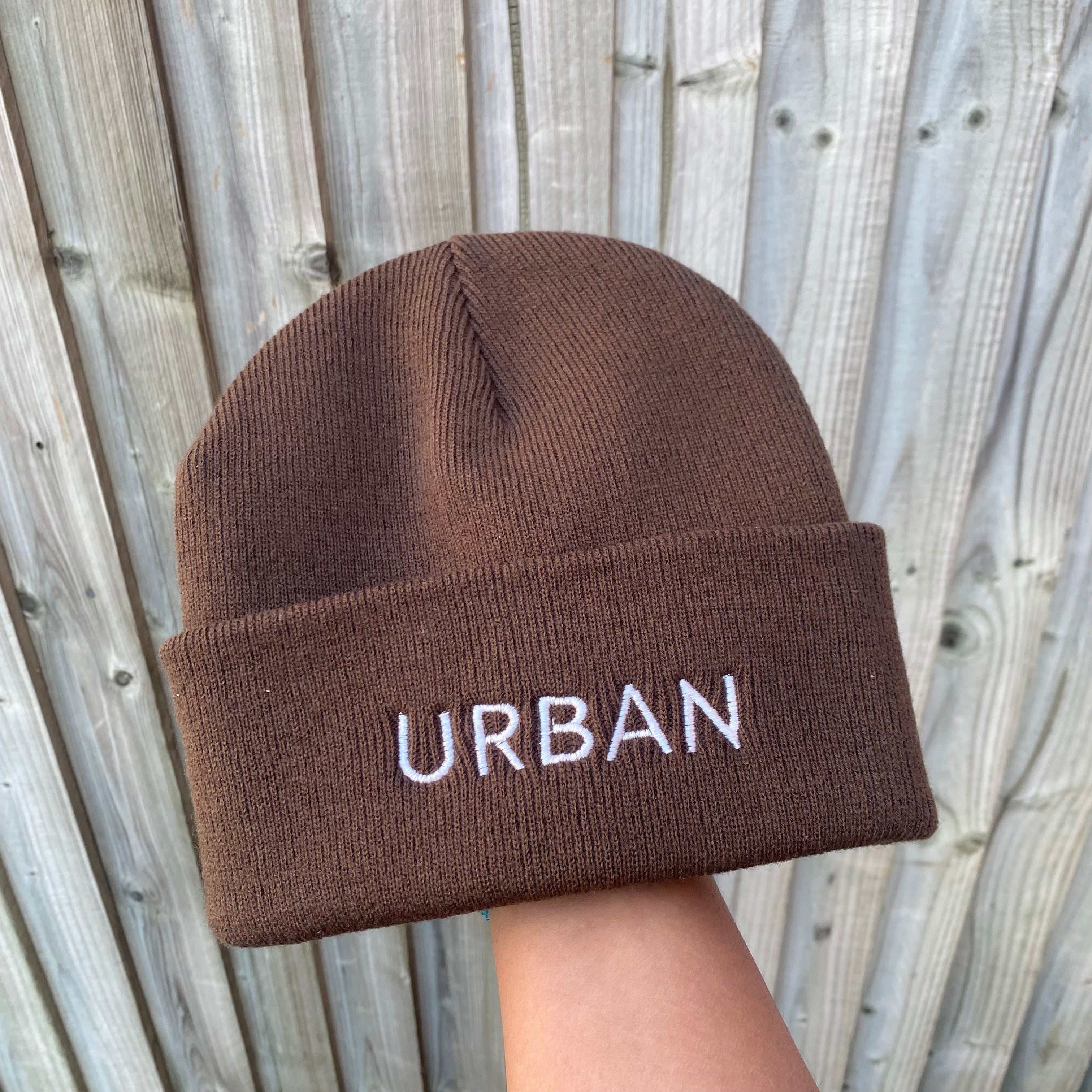 Urban illusion chocolate brown beanie